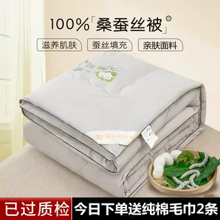 蚕丝被桑蚕丝春秋被加厚保暖冬被棉被子被芯夏凉被空调被
