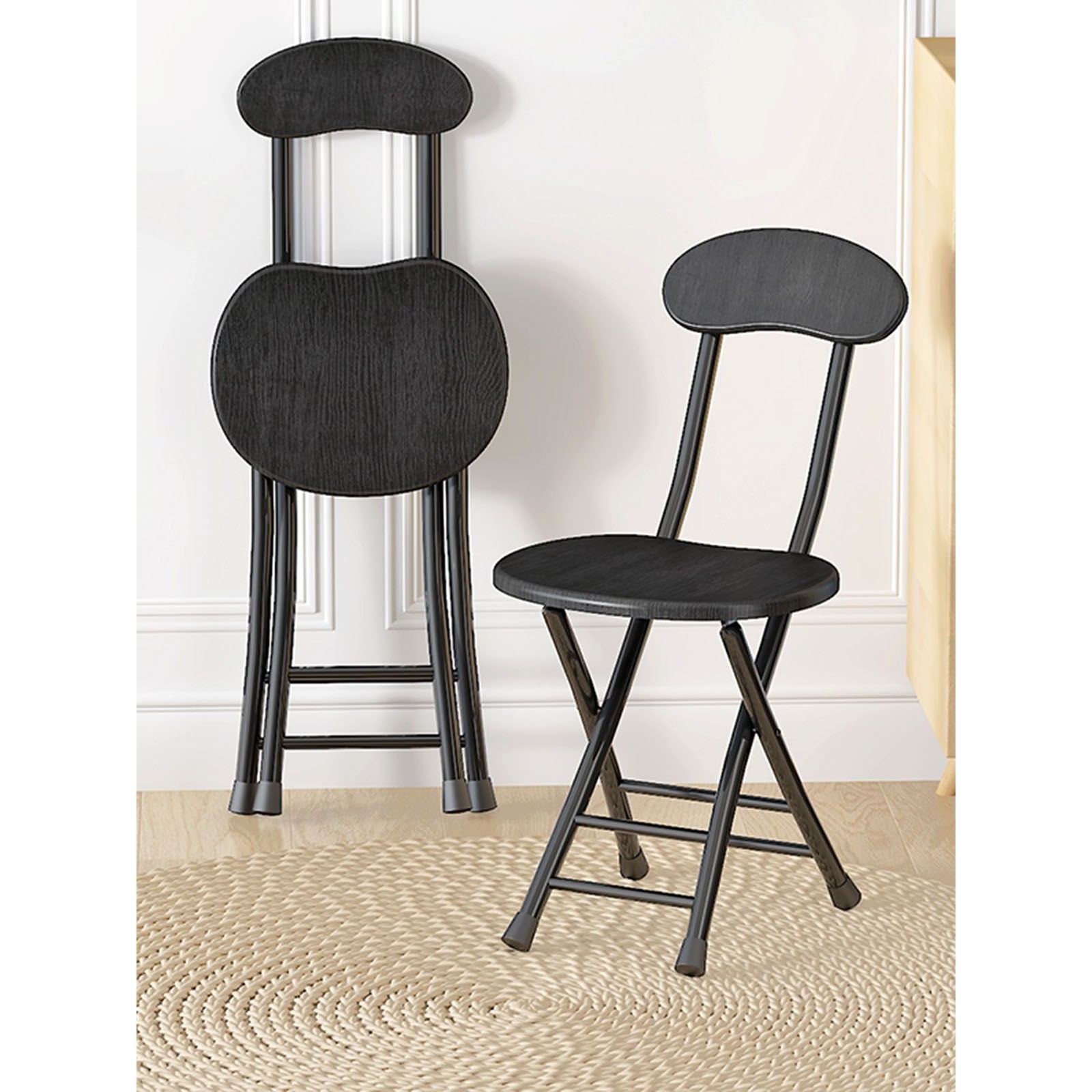 折叠椅子靠背凳子家用椅餐桌凳高餐椅小圆凳板凳简易简约便携钓鱼