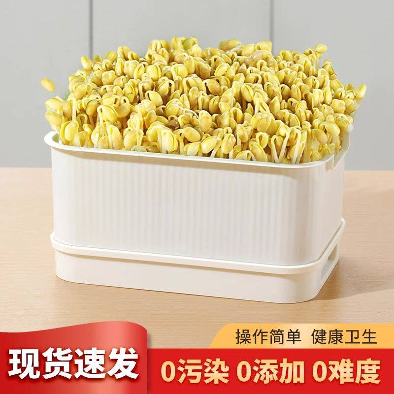生豆芽发芽育苗盘家用泡豆芽育苗托盘水培盒种植盆
