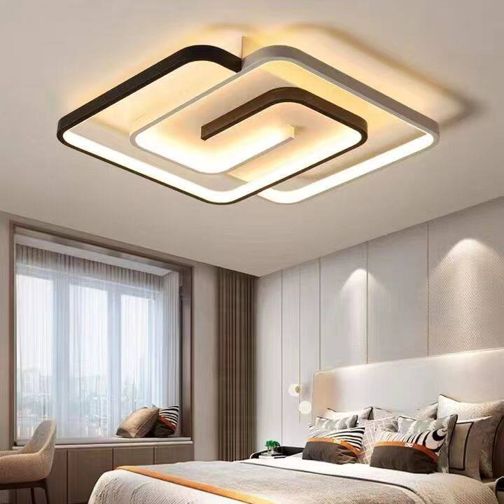 卧室灯广东中山灯具现代简约客厅餐厅大气LED节能吸顶灯方形灯饰
