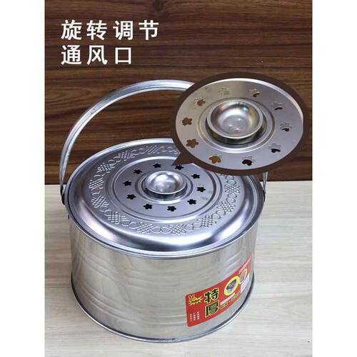 加厚烤火盆老式取暖炉碳火盆烤火炉烧烤炉架木炭家用农村野钓搬家