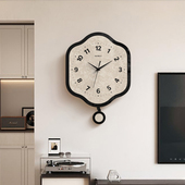 饰家用餐厅简约时钟挂表轻奢石英钟表 网红装 新款 创意客厅挂钟新款