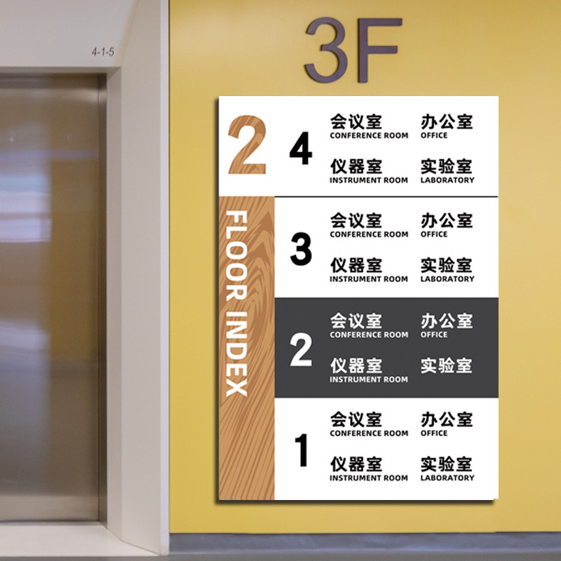 楼层索引牌指示牌酒店楼层索引牌高档亚克力门牌定制公司办公室写