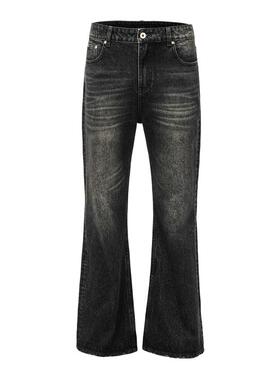 Hobkirk官方 做旧复古脏洗vintage微喇牛仔裤dirty fit