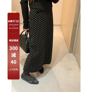 复古波点半身裙女春夏新款 裙子圆点长裙显瘦 气质oni 篱笆篱笆啦