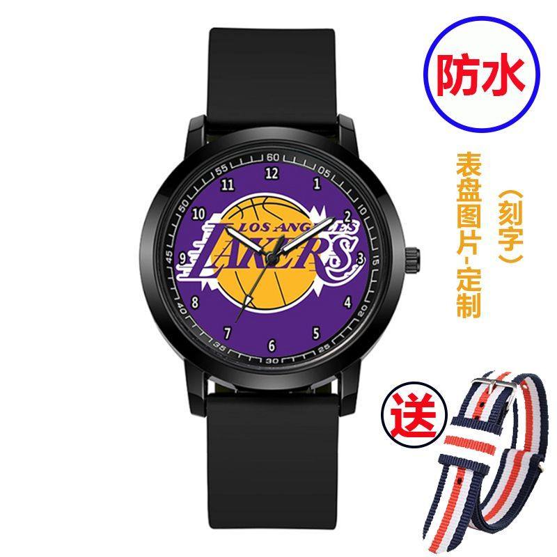 2024龙年NBA队徽防水手表湖人勇士火箭国王公牛队电子石英手表可