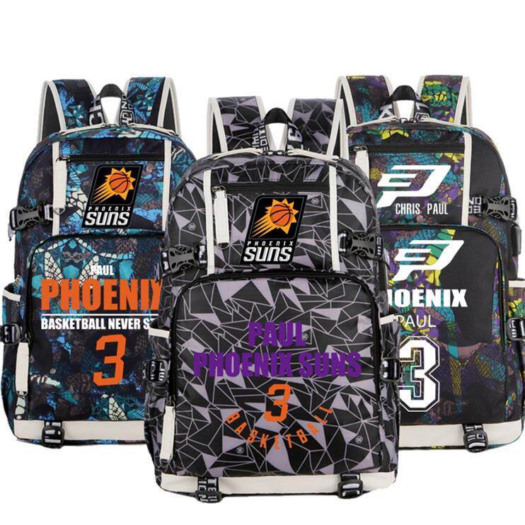 NBA篮球运动太阳队克里斯保罗3号背包双肩包初高中学生百搭书包潮