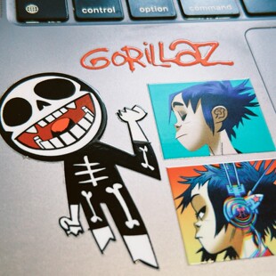 gorillaz blur 音箱吉他笔记本保温水杯旅行箱防水转印贴纸