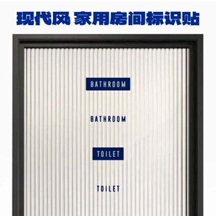 B5301英文中古体工作室厕所房间艺术家入口标识门牌防水转印贴纸