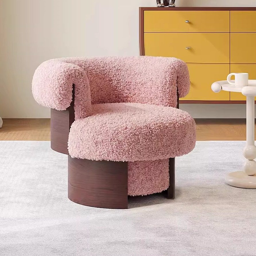 畔所/绵羊单人椅法式奶油风沙发客厅懒人休闲设计师椅,住宅家具,布艺沙发,淘宝优惠券,粉丝福利购,淘宝优惠卷