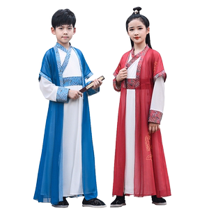 汉服男童春秋款2026新款古风帅气男孩唐装国学服儿童古装演出服装