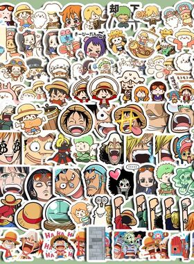 100pcs One Piece Cartoon Graffiti Sticker Luggage Scooter