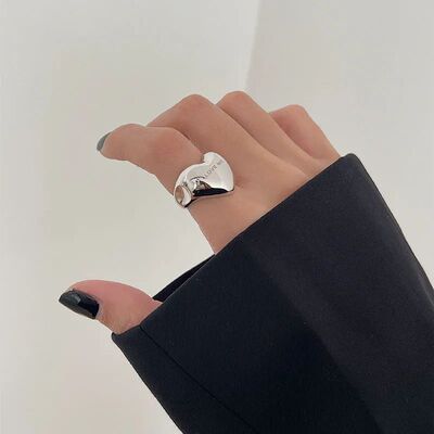 New Trendy Silver Color Rings Women Accessories Elegant