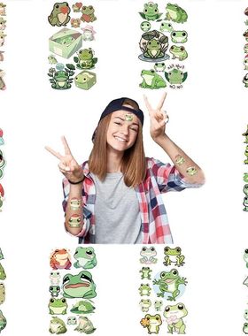10PCS Cartoon Frog Temporary Tattoo Sticker Fake Tattoo