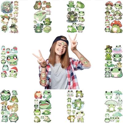 10PCS Cartoon Frog Temporary Tattoo Sticker Fake Tattoo