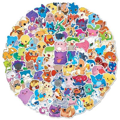50/100PCS Cute Cartoon Pokemon Anime Stickers Decoration