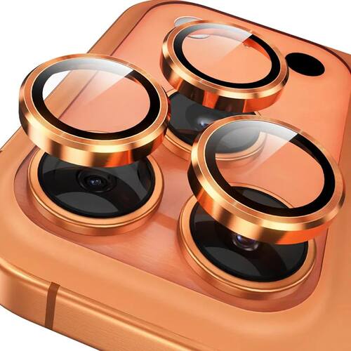 Orange Metal Glass Camera Lens Protector for IPhone 17 Air