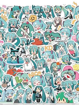 65pcs Hatsune Miku Sticker Pack Waterproof Phone Case
