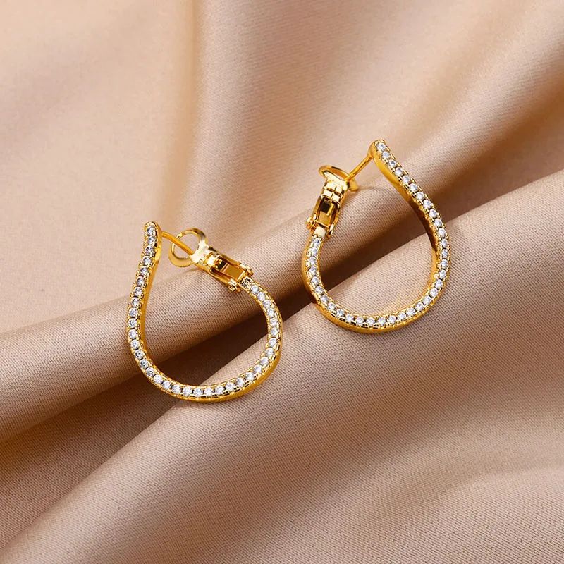 2024 Water Drop Earrings For Women Gold Plated Geometric