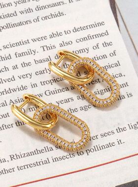 2024ed CZ Ear Buckle Huggie Hoops Minimalist Female Jewelry