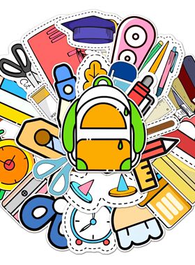 50pc Stationery series Cartoon Cute Graffiti Stickers