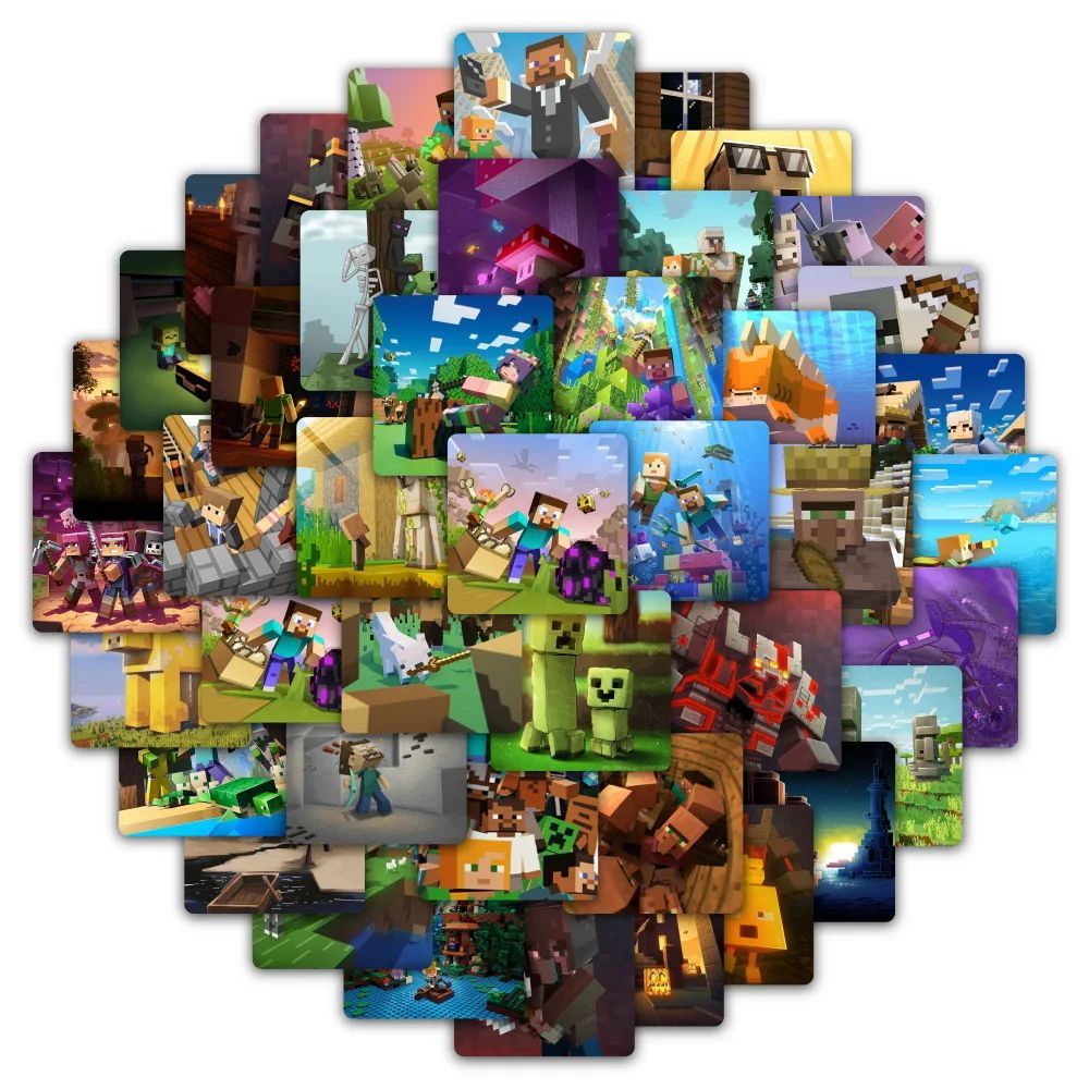 59pcs Minecraft Graffiti Sticker Cartoon waterproof Sticker