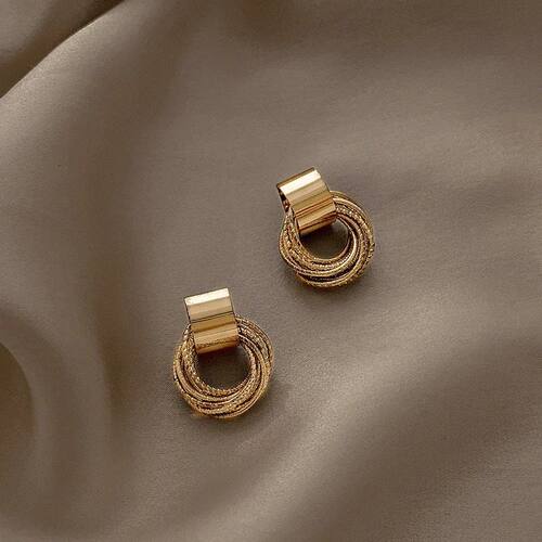 Retro Metallic Gold color Multiple Small Circle Pendant