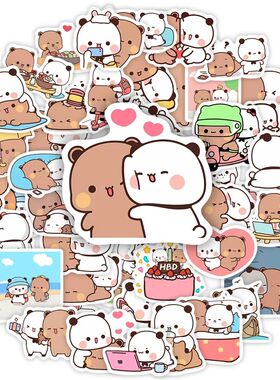 Bubu and Dudu Stickers Cute Bear Couple DIY Toy Doodles