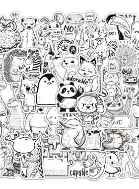 50PCS Thumbs Up Animals Stickers Cute Animal Account