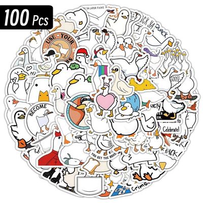 10/50/100pcs Kawaii Call Ducks Stickers Toys Cute Cartoon
