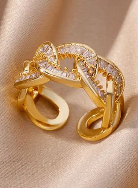 Stainless Steel Chain Rings For Women Gold Plated 2024