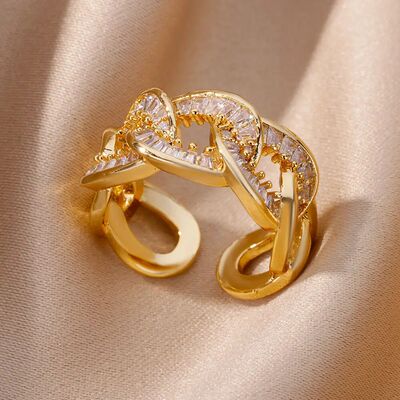 Stainless Steel Chain Rings For Women Gold Plated 2024