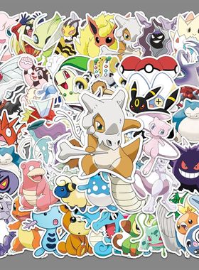 50pcs Cartoon Anime Cute Pokemon Graffiti Stickers Kawaii