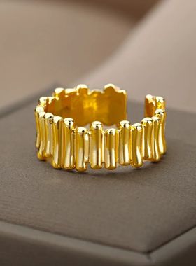 Creative Irregular Fence Modeling Rings For Women Stainless