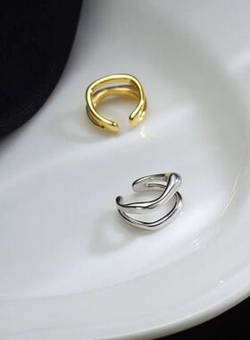 2024g Double Layer Cuff Ear Clip Earring For Women Jewelry