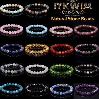 Natural Stone Bracelet Amethysts Turquoises Tourmalines