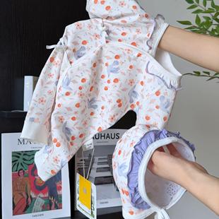 连体衣 婴儿春秋A类纯棉无骨哈衣宝宝柔软亲肤蝴蝶衣新生儿四季