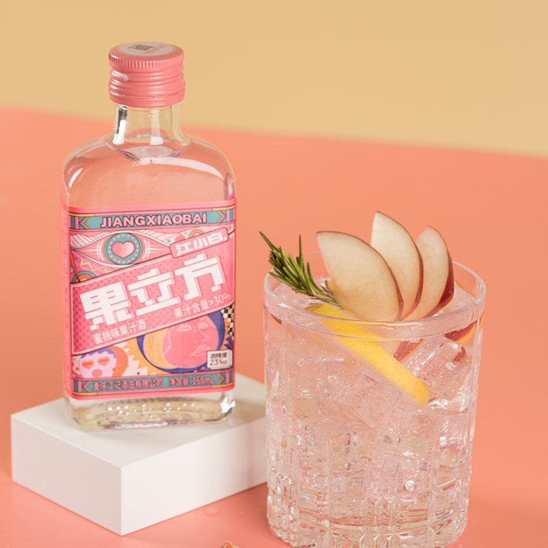 【买一送一】江小白果立方果酒168ml水蜜桃味葡萄微醺女士低度酒