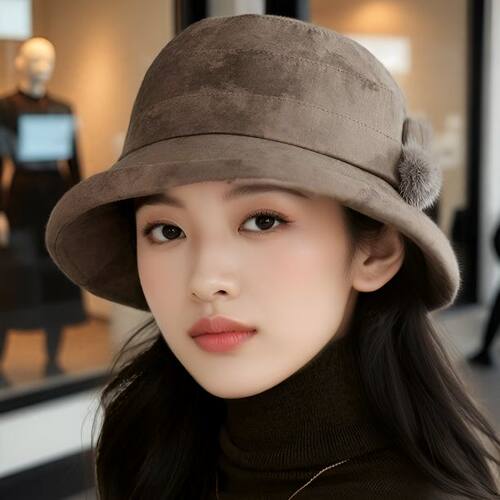 妈妈春秋季帽子女遮阳渔夫帽中老年人休闲盆帽四季款老人奶奶布帽