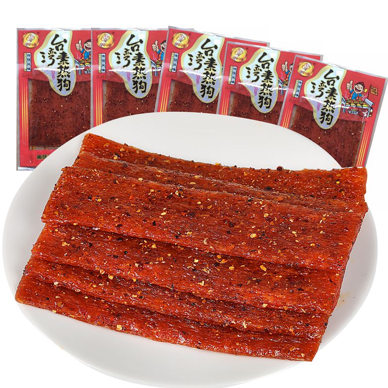 重慶宗彬食品臺灣素熱狗辣條袋裝麻辣小吃兒時懷舊零食調(diào)味面筋
