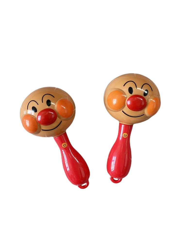 婴幼儿面包超人新生宝宝手摇铃面包超人沙锤安抚玩具0-6月手摇铃