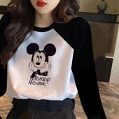 白色加绒上衣服圆领卫衣女生 宽松韩版 长袖 t恤女ins2026年春秋新款