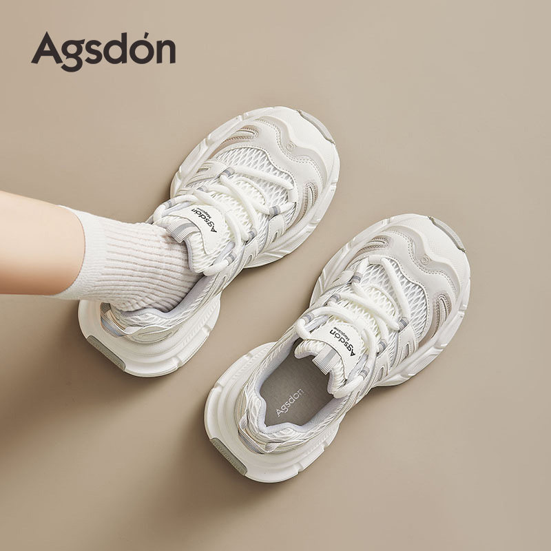 奥古狮登正品厚底老爹鞋女2026新款夏季网面休闲跑步鞋轻便运动小,女鞋,老爹鞋,淘宝优惠券,粉丝福利购,淘宝优惠卷