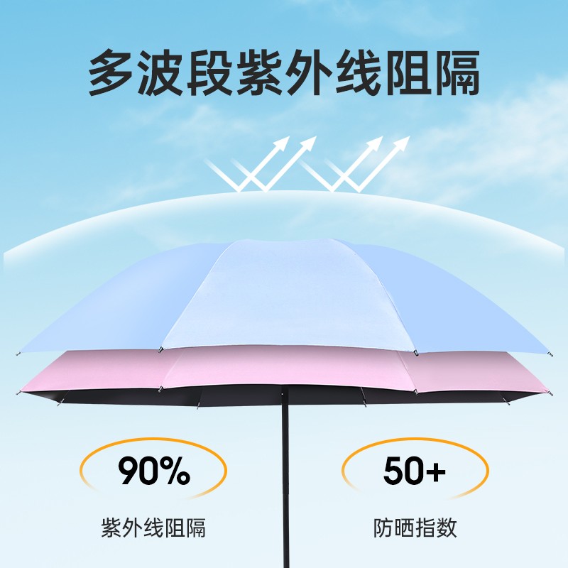 折叠手动uv雨伞男女学生韩版晴雨两用防晒遮阳太阳伞防紫外线简约