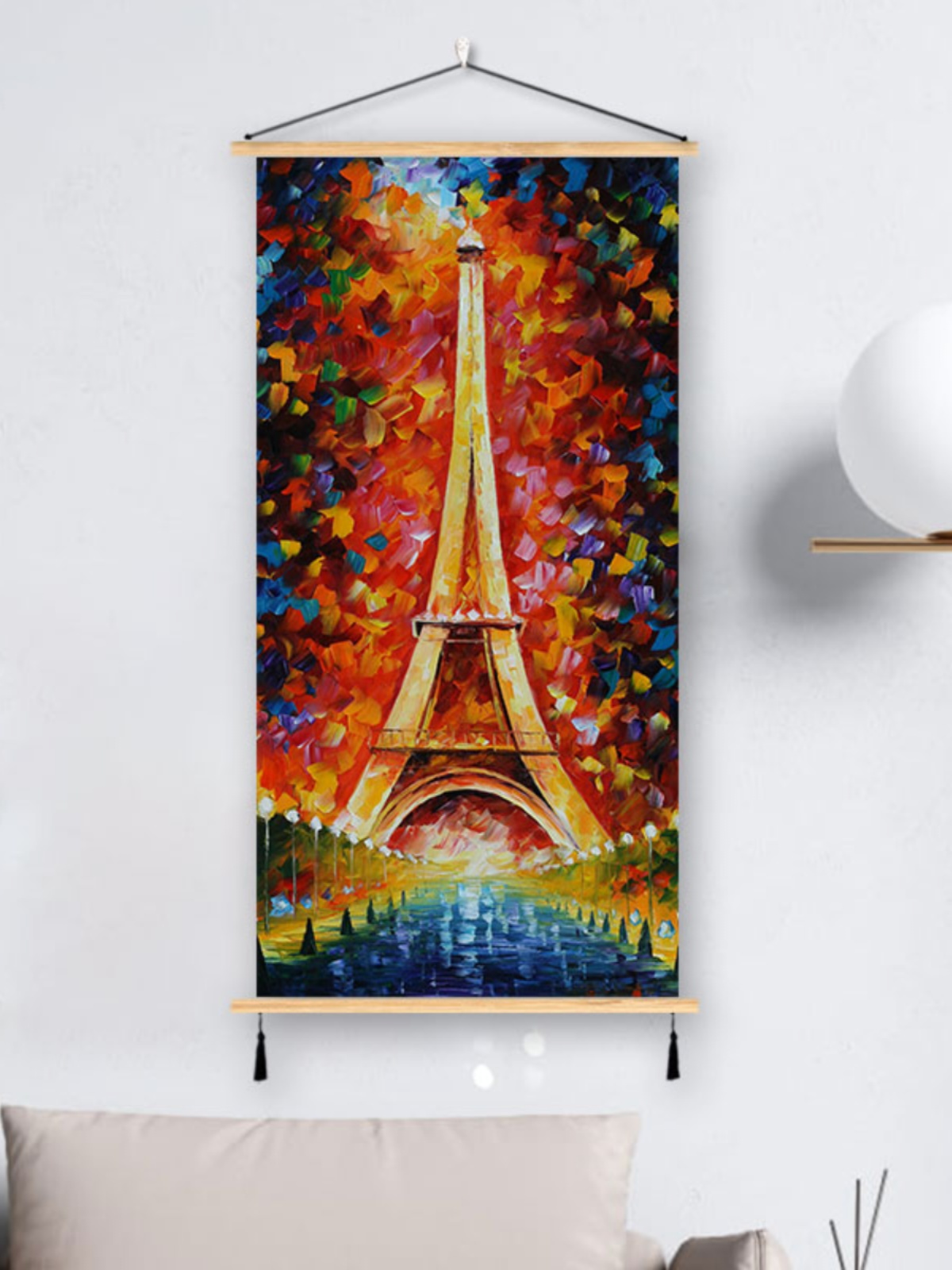 风景挂画油画客厅玄关卧室雨夜阿夫列莫夫布艺欧式装饰画艺术墙画图片