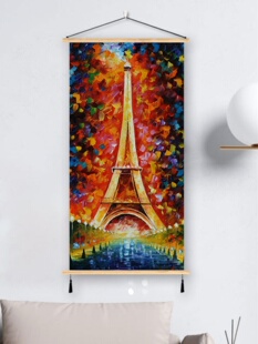 风景挂画油画客厅玄关卧室雨夜阿夫列莫夫布艺欧式装饰画艺术墙画