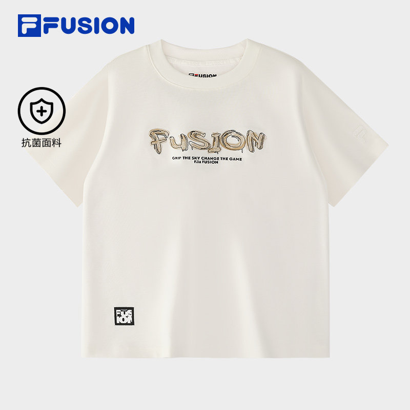 FILA FUSION斐乐潮牌女子针织短袖衫2025秋季新款休闲纯棉基础T恤,运动服/休闲服装,运动T恤,淘宝优惠券,粉丝福利购,淘宝优惠卷