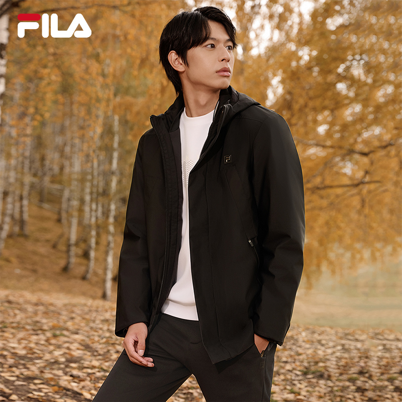 FILA 斐乐官方男士羽绒服两件套2025冬季时尚休闲基础保暖上衣