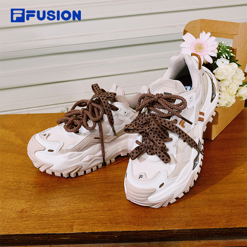 FILA FUSION斐乐潮牌女鞋BIANCO厚底潮鞋2025冬新款硬糖鞋老爹鞋