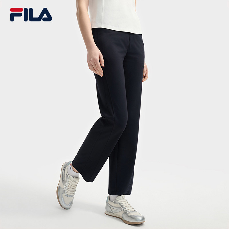FILA 斐乐官方女士针织长裤2025夏季新款时尚简约基础休闲直口裤,运动服/休闲服装,运动长裤,淘宝优惠券,粉丝福利购,淘宝优惠卷